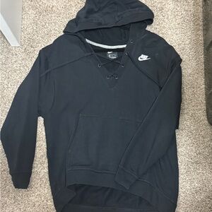 Nike Black Hoodie with Criss Cross Detail